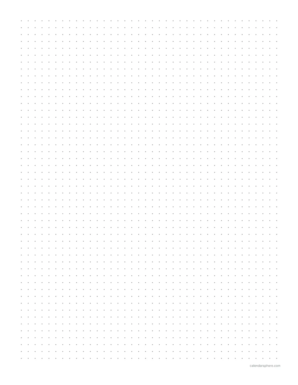 Printable 5 mm dot grid paper with grey dots